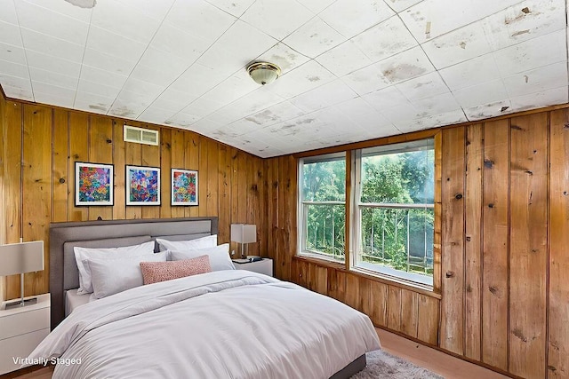 4747 Basil Ln, Cincinnati, OH 45238 - bedroom with wooden walls and lofted ceiling