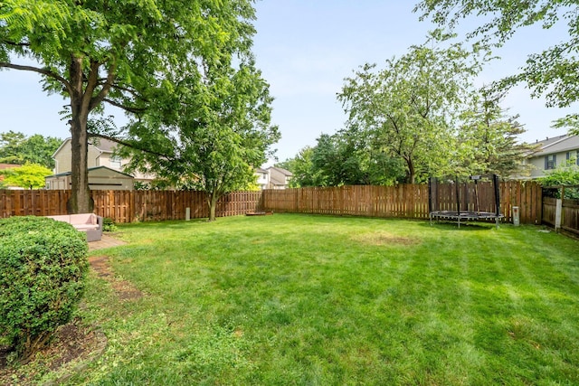 2387 Sutter Pkwy, Dublin, OH 43016 - fenced backyard with a trampoline