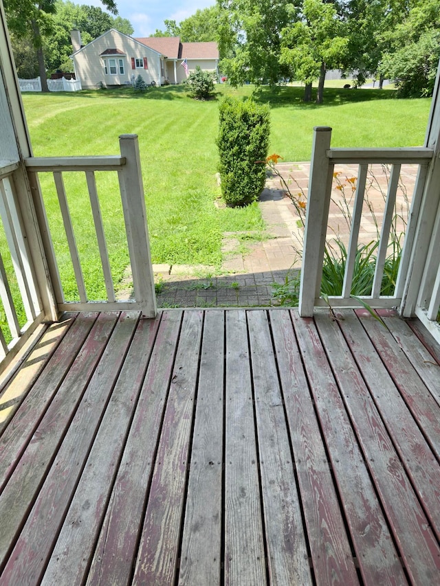3660 Watt Rd, Columbus, OH 43230 - wooden terrace featuring a yard