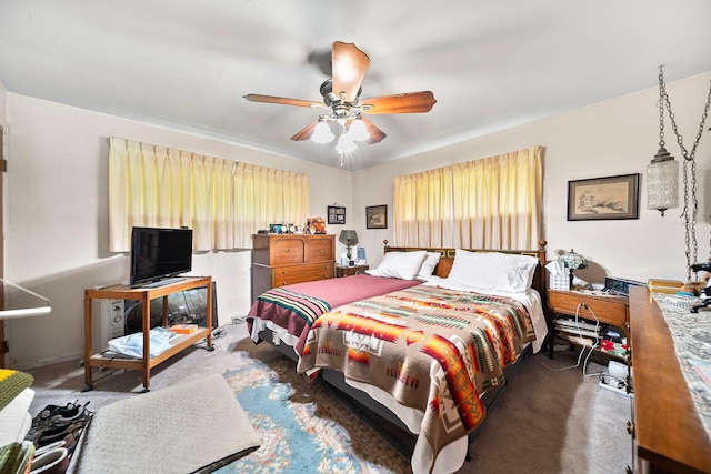 3750 Dresden St, Columbus, OH 43224 - bedroom featuring multiple windows, carpet flooring, and ceiling fan
