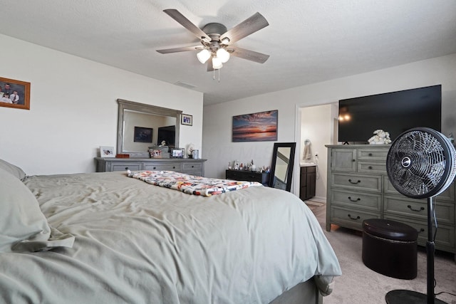 322 Honeysuckle St, South Bloomfield, OH 43103 - carpeted bedroom featuring ceiling fan and connected bathroom