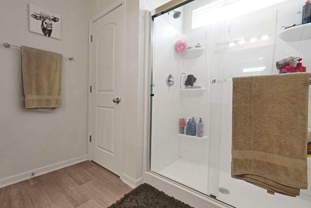 322 Honeysuckle St, South Bloomfield, OH 43103 - full bath featuring wood finished floors and a stall shower