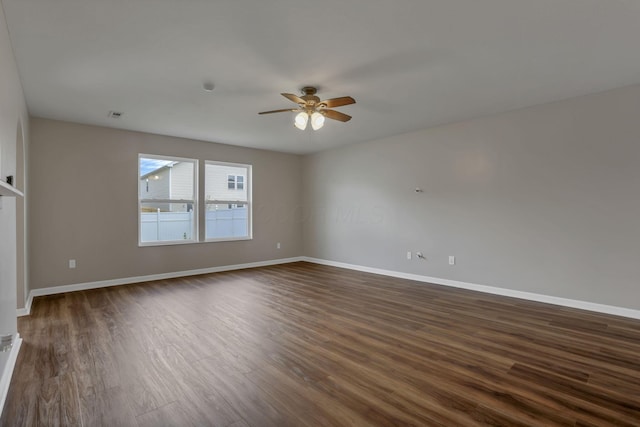 5512 Old Coble St, Canal Winchester, OH 43110 - spare room featuring ceiling fan and dark wood-style flooring