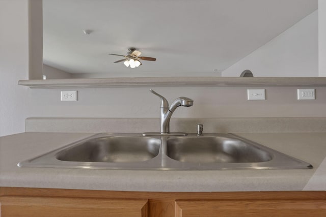 5512 Old Coble St, Canal Winchester, OH 43110 - kitchen view of a ceiling fan and light countertops