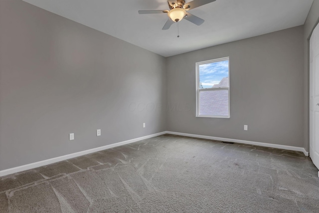 5512 Old Coble St, Canal Winchester, OH 43110 - carpeted spare room featuring ceiling fan and baseboards