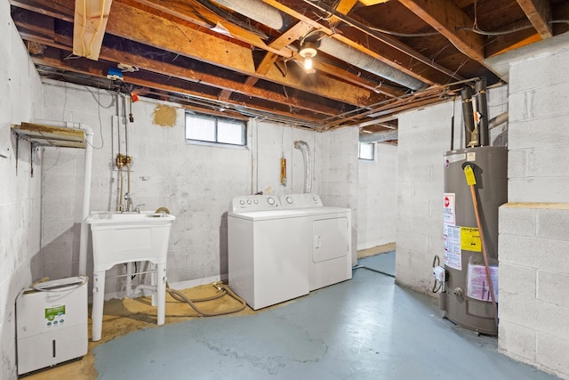 3851 Security Dr, Grove City, OH 43123 - below grade area with water heater and washing machine and dryer