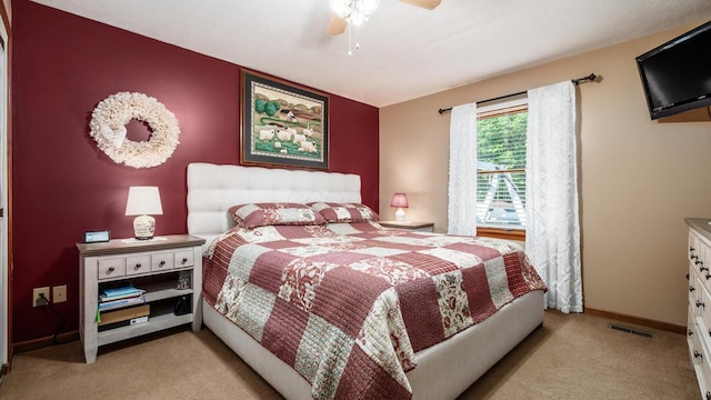 405 Meadowland Dr, Newark, OH 43055 - bedroom with carpet floors and a ceiling fan