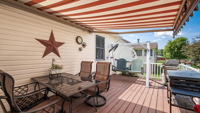 405 Meadowland Dr, Newark, OH 43055 - deck featuring outdoor dining area and grilling area