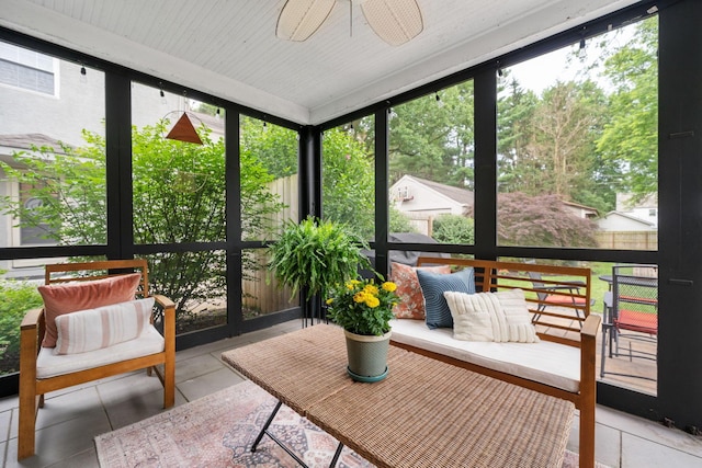 67 Aldrich Rd, Columbus, OH 43214 - sunroom / solarium with a ceiling fan and plenty of natural light