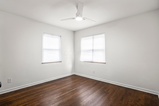 287 S Roys Ave, Columbus, OH 43204 - empty room with a ceiling fan and dark wood finished floors
