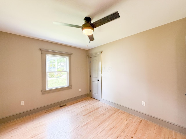 69 N Cherry St, Mount Gilead, OH 43338 - unfurnished room featuring light wood finished floors and a ceiling fan