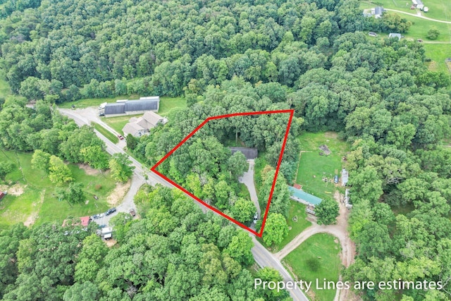1142 Rozelle Creek Rd, Chillicothe, OH 45601 - view of property location featuring property boundaries highlighted and a forest