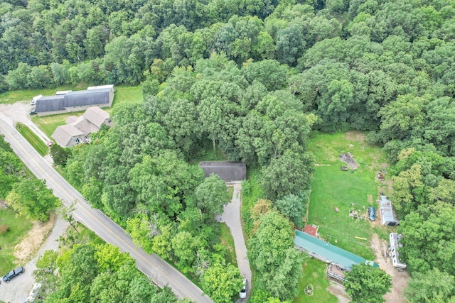 1142 Rozelle Creek Rd, Chillicothe, OH 45601 - aerial view of property and surrounding area with a heavily wooded area