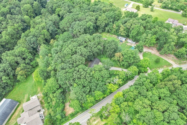1142 Rozelle Creek Rd, Chillicothe, OH 45601 - aerial view of property and surrounding area with a heavily wooded area