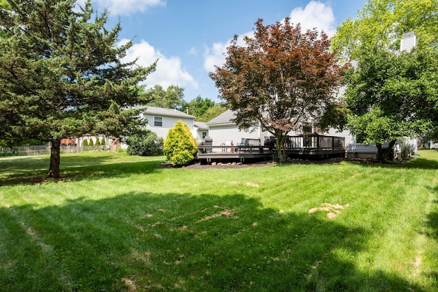 3823 Ramblehurst Rd, Columbus, OH 43221 - view of grassy yard with a wooden deck