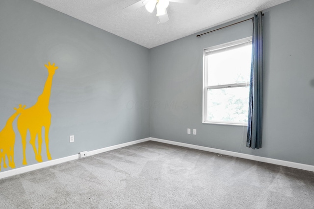 5683 Levi Kramer Blvd, Canal Winchester, OH 43110 - unfurnished room with a textured ceiling, ceiling fan, and carpet flooring