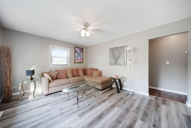 2272 Eden Ave, Columbus, OH 43224 - living area featuring ceiling fan and wood finished floors