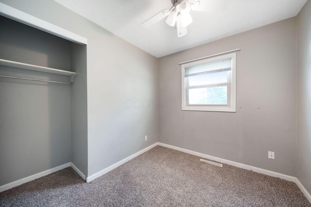 2272 Eden Ave, Columbus, OH 43224 - unfurnished bedroom with carpet, ceiling fan, and a closet
