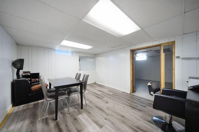 2272 Eden Ave, Columbus, OH 43224 - office area with a paneled ceiling and light wood finished floors