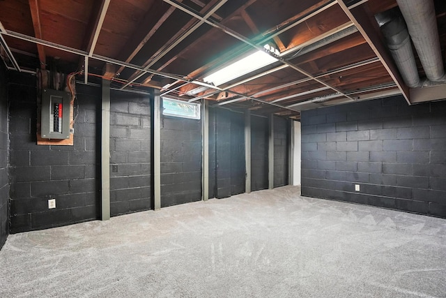 899 Meadowview Dr, Columbus, OH 43224 - basement featuring electric panel and carpet floors