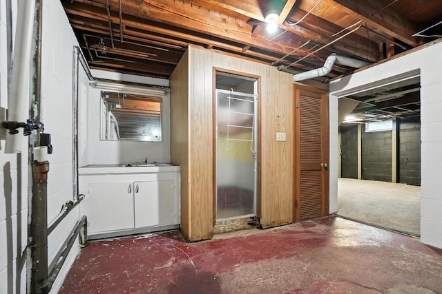 899 Meadowview Dr, Columbus, OH 43224 - unfinished basement featuring a sink