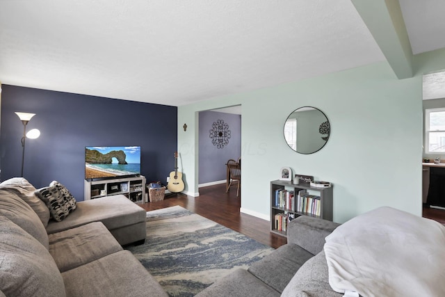 664 Dukewell Pl, Galloway, OH 43119 - living area with wood finished floors and baseboards
