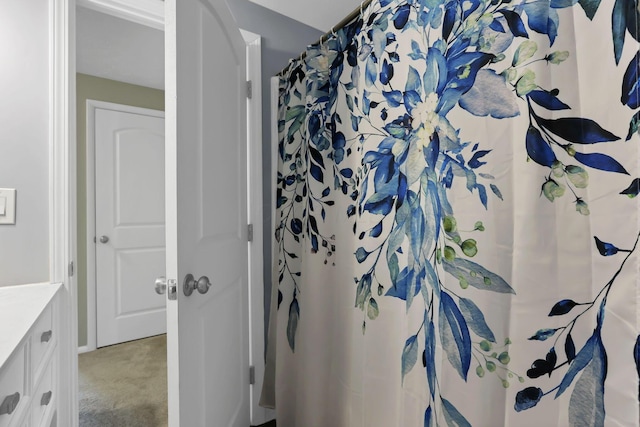 664 Dukewell Pl, Galloway, OH 43119 - bathroom with vanity and a shower with shower curtain