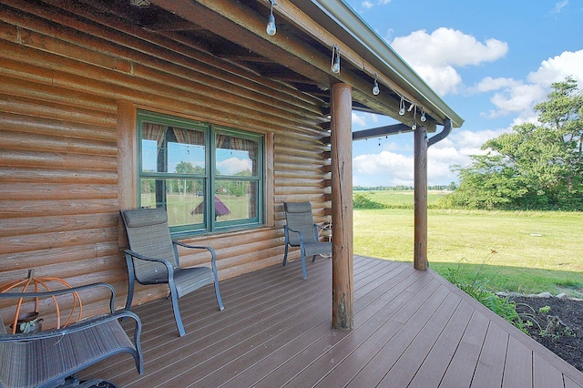 8713 State Route 207, Mount Sterling, OH 43143 - wooden terrace with a yard