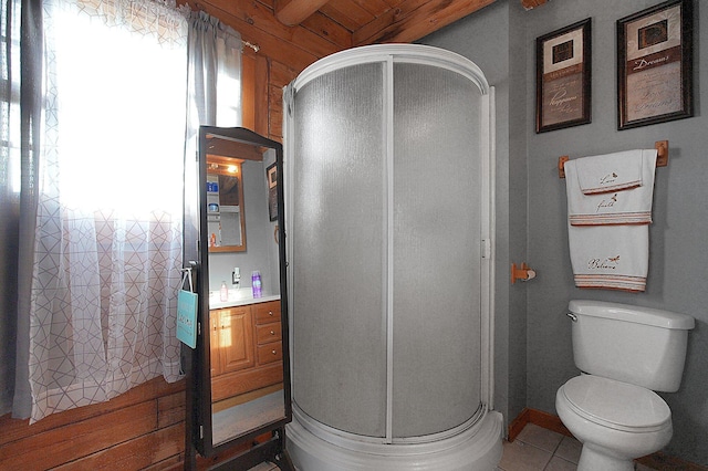 8713 State Route 207, Mount Sterling, OH 43143 - bathroom featuring a stall shower, vanity, and tile patterned floors