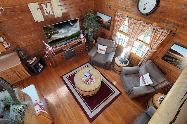 8713 State Route 207, Mount Sterling, OH 43143 - living area with wood finished floors and wood walls