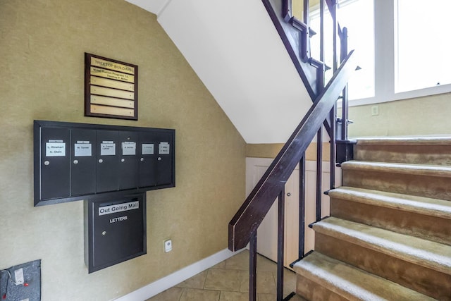 2109 W 5th Ave Unit C, Grandview Heights, OH 43212 - stairway featuring tile patterned flooring and mail area