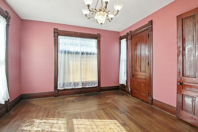 366 Hudson Ave, Newark, OH 43055 - foyer entrance with a chandelier and baseboards