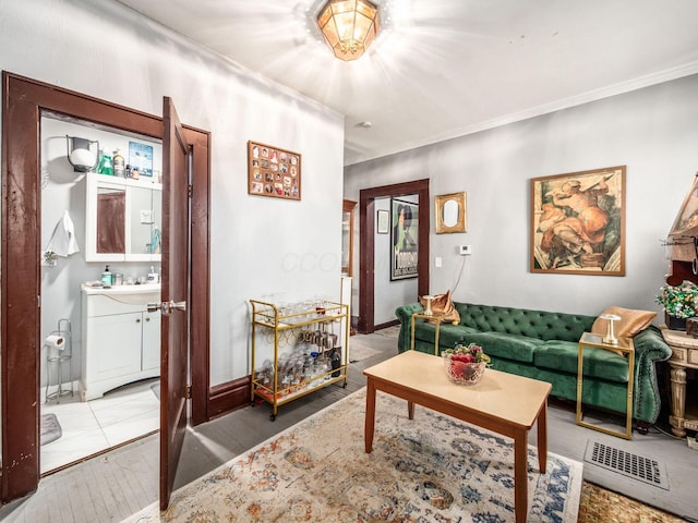 2640-2642 W Broad St, Columbus, OH 43204 - living area with ornamental molding and wood finished floors