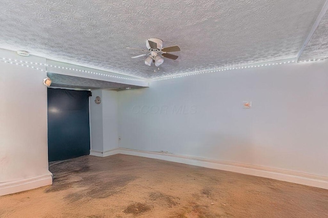 3162 New Year Dr, Cincinnati, OH 45251 - empty room featuring a ceiling fan, a textured ceiling, and a smoke detector
