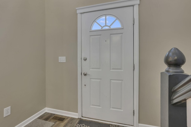 6041 Tetlin Field Dr, New Albany, OH 43054 - entrance foyer with baseboards and wood finished floors