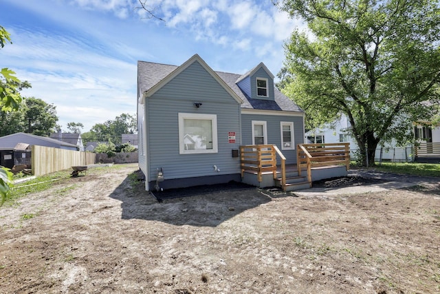 1808 Brentnell Ave, Columbus, OH 43219 - view of front of property with a deck and roof with shingles