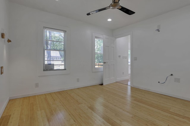 1808 Brentnell Ave, Columbus, OH 43219 - empty room featuring wood finished floors, a ceiling fan, and recessed lighting
