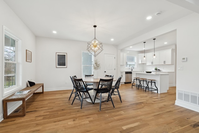 86 W N Broadway, Columbus, OH 43214 - dining space with light wood-type flooring and recessed lighting