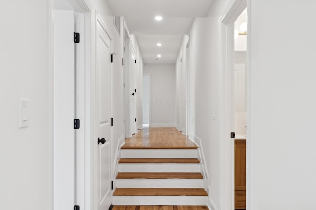 86 W N Broadway, Columbus, OH 43214 - stairway with recessed lighting and wood finished floors