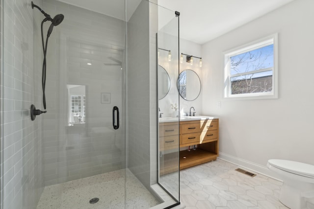 86 W N Broadway, Columbus, OH 43214 - full bath featuring vanity, a shower stall, and tile patterned floors