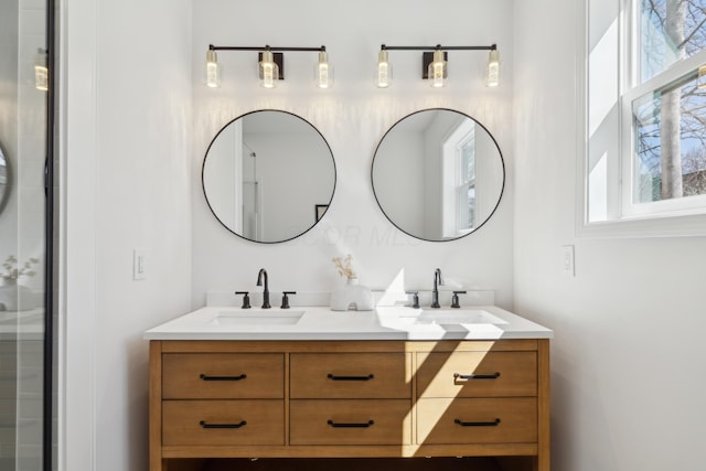 86 W N Broadway, Columbus, OH 43214 - full bath featuring double vanity and an enclosed shower