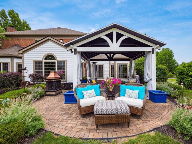 6676 Ballantrae Pl, Dublin, OH 43016 - view of patio with a gazebo