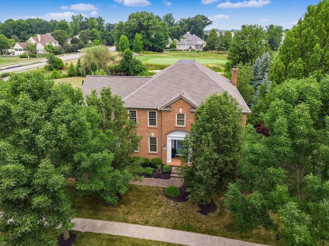 6676 Ballantrae Pl, Dublin, OH 43016 - view of subject property with a tree filled landscape