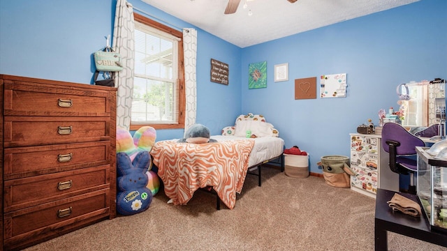 13376 Maple Rd NE, Thornville, OH 43076 - bedroom featuring carpet and a ceiling fan