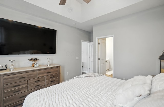 172 Rosewood Loop SE, Commercial Point, OH 43116 - bedroom with a ceiling fan and ensuite bathroom