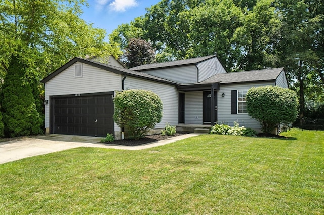 6803 Alex Dr, Canal Winchester, OH 43110 - view of front of property with a garage, driveway, a front yard, and a shingled roof