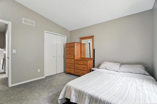 6803 Alex Dr, Canal Winchester, OH 43110 - carpeted bedroom featuring lofted ceiling and a closet