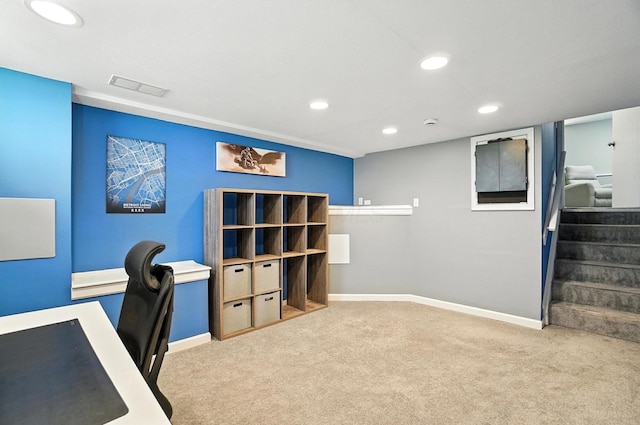 6803 Alex Dr, Canal Winchester, OH 43110 - office featuring carpet floors and recessed lighting