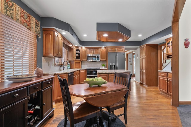 5232 Lola Way, Columbus, OH 43235 - dining space with light wood finished floors and recessed lighting