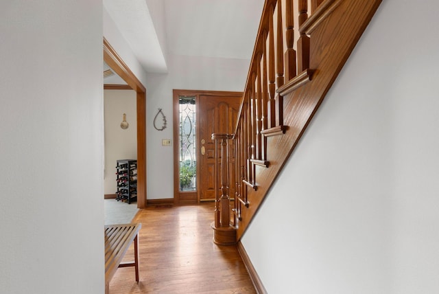 5232 Lola Way, Columbus, OH 43235 - foyer entrance featuring wood finished floors and stairway